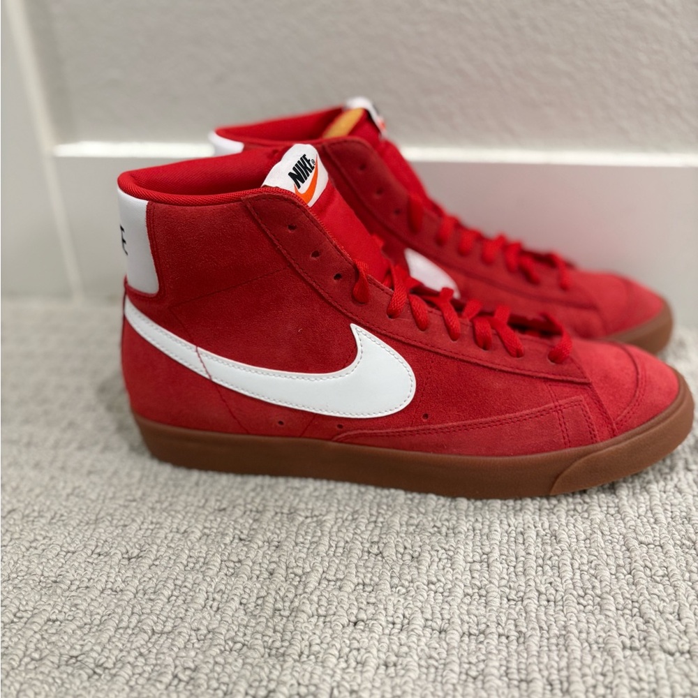 Nike Red & White High-Top Sneakers – Size 11